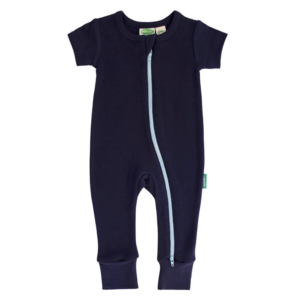 Parade Organic Essentials '2-Way' Zip Romper - Short Sleeve size 12-18 months